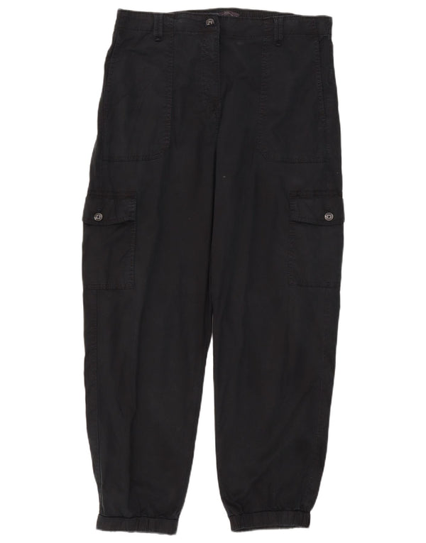 Pantaloni cargo da jogging da donna Marks & Spencer UK 16 Large W34 L26 Blu navy