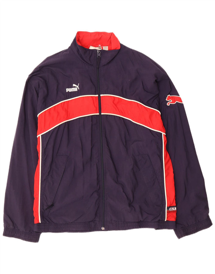 Giacca da tuta da uomo Puma Large color block blu navy