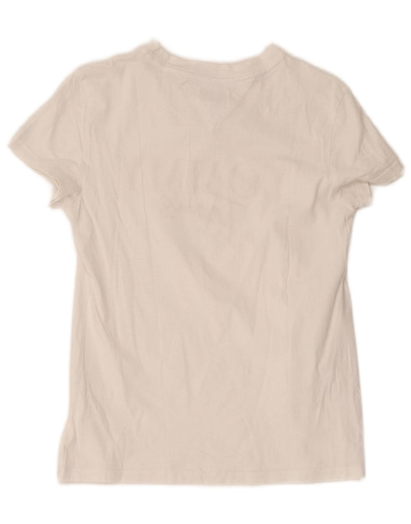 T-shirt grafica da donna Tommy Hilfiger Top UK 6 XS bianca