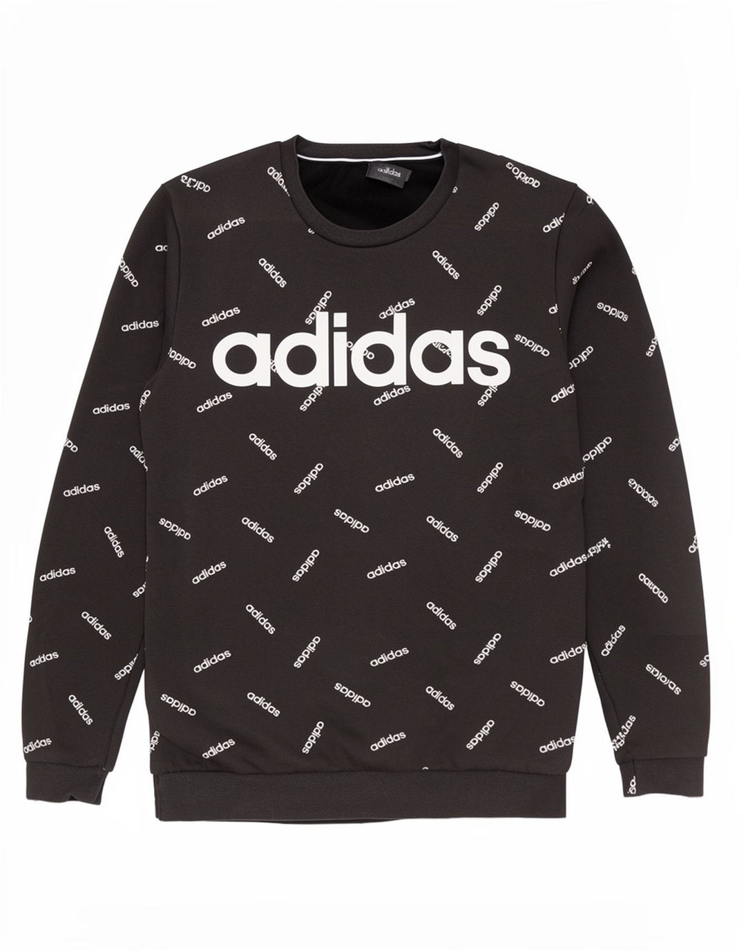 Felpa grafica da uomo Adidas Felpa media in cotone nero
