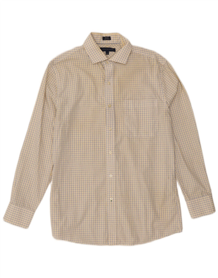 Camicia slim fit da uomo Tommy Hilfiger taglia 15 1/2 percalle bianco medio