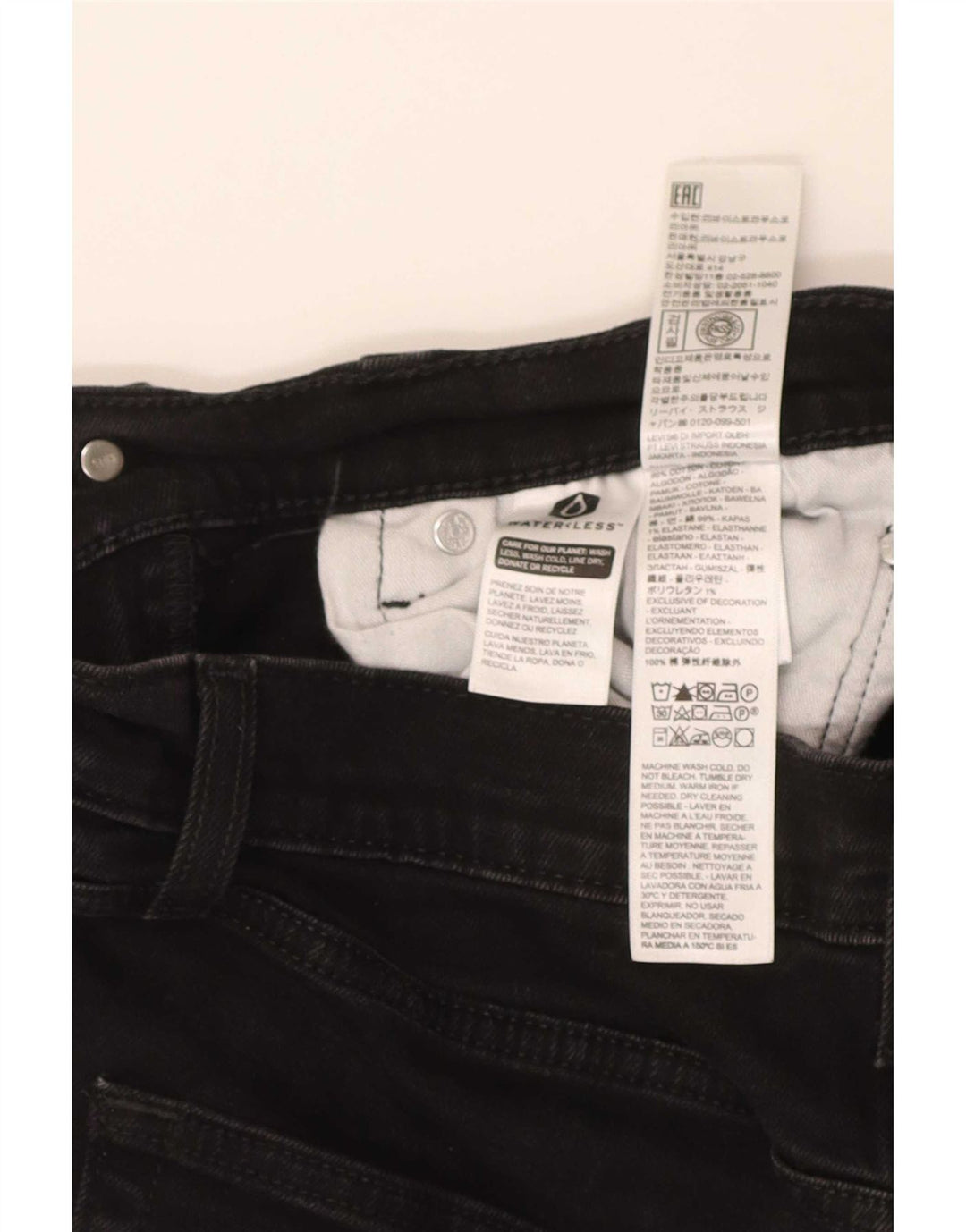 Jeans Levi's Uomo 512 Slim W32 L30 Cotone Nero