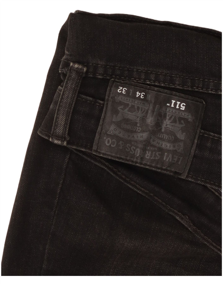 Jeans Levi's Uomo 511 Slim W34 L32 Cotone Nero