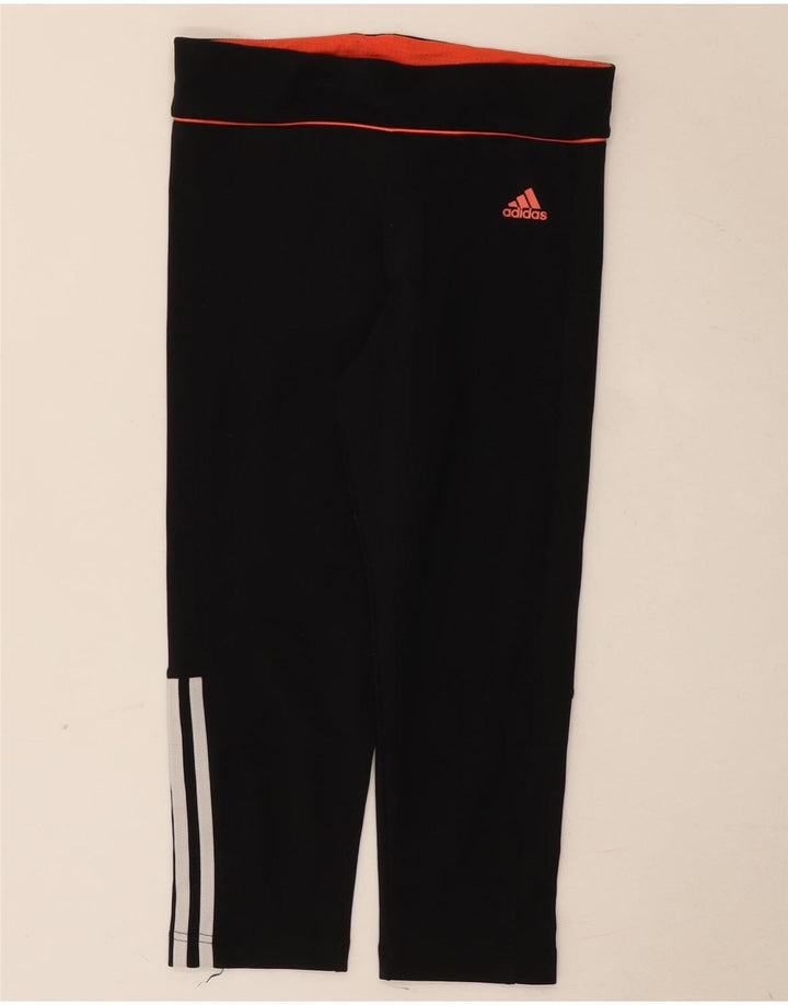 Leggings Adidas Climalite Capri da donna UK 8 Small Poliestere nero