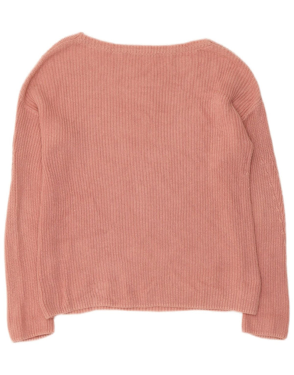 Maglione maglione oversize con scollo a barca da donna Tommy Hilfiger UK 6 XS Rosa