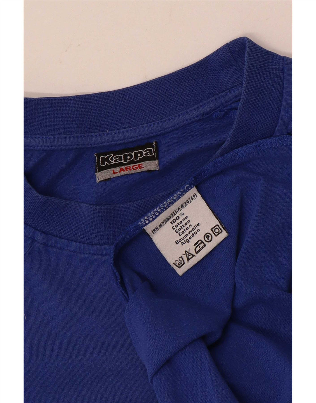 T-shirt uomo Kappa Top Large Blu in cotone