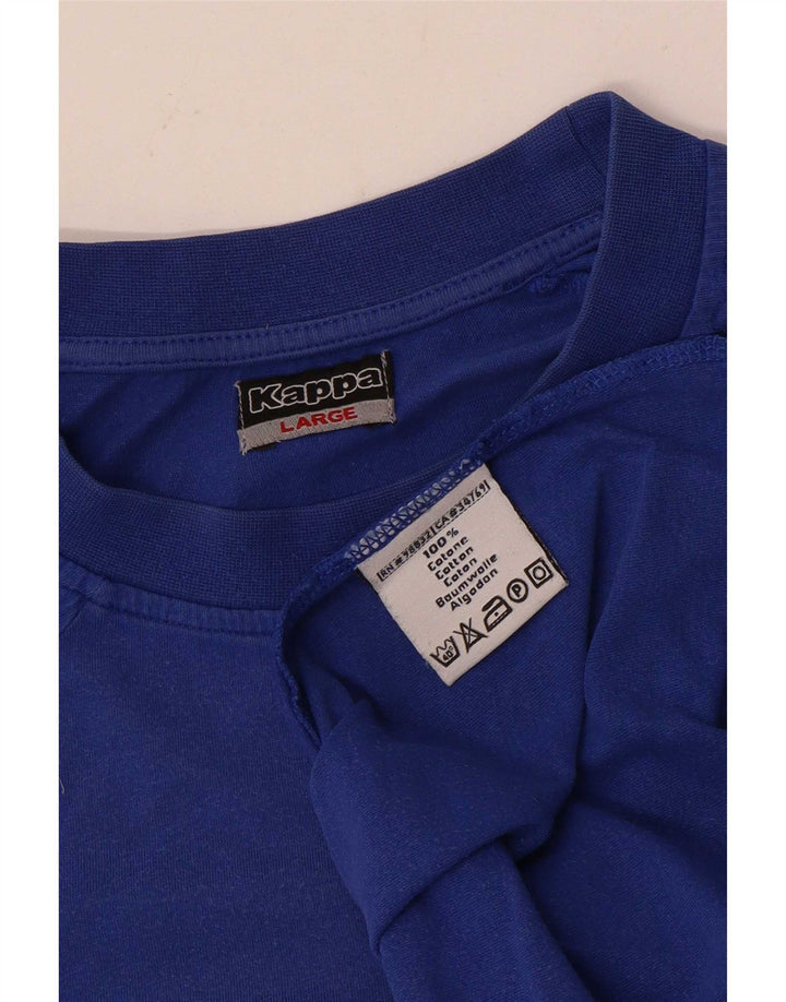 T-shirt uomo Kappa Top Large Blu in cotone