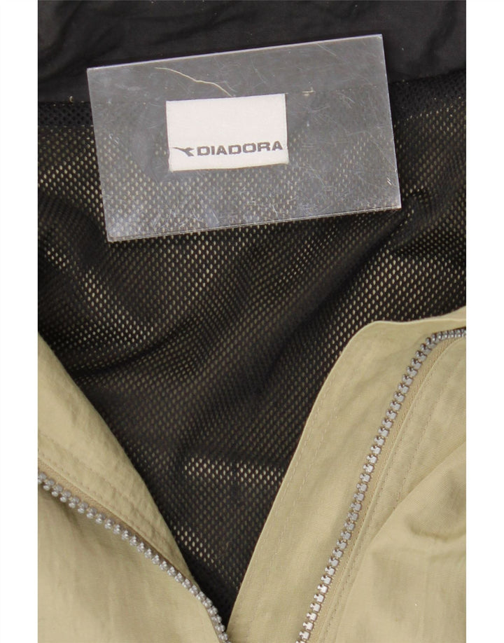 DIADORA Mens Rain Jacket UK 38 Medium Khaki Vintage Diadora and Second-Hand Diadora from Messina Hembry 