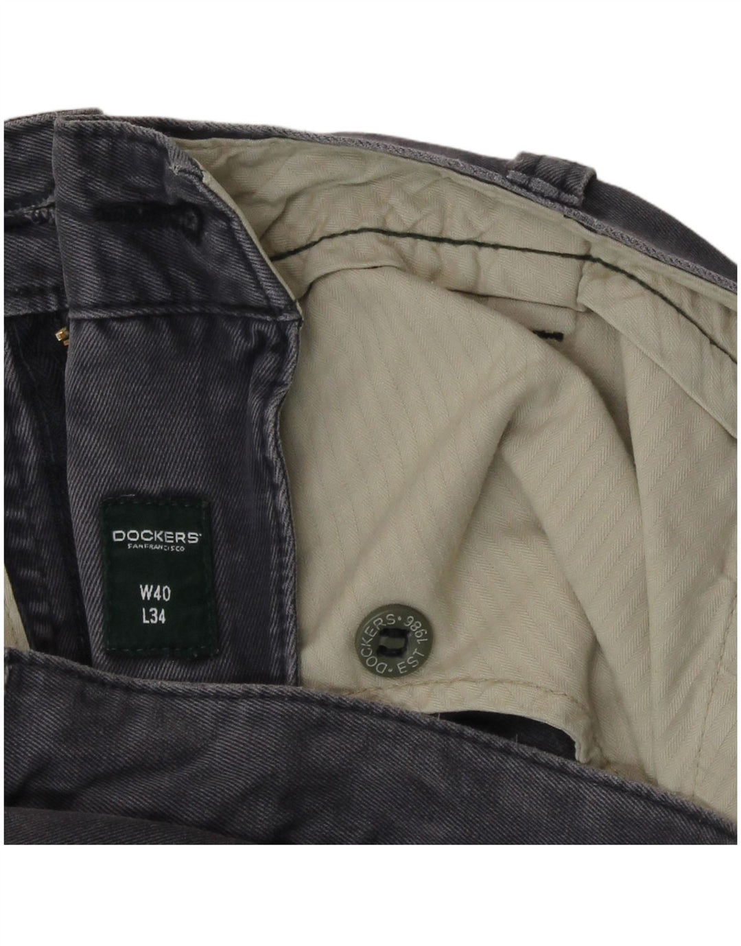 Pantaloni chino dritti da uomo Dockers W40 L34 Blu Navy