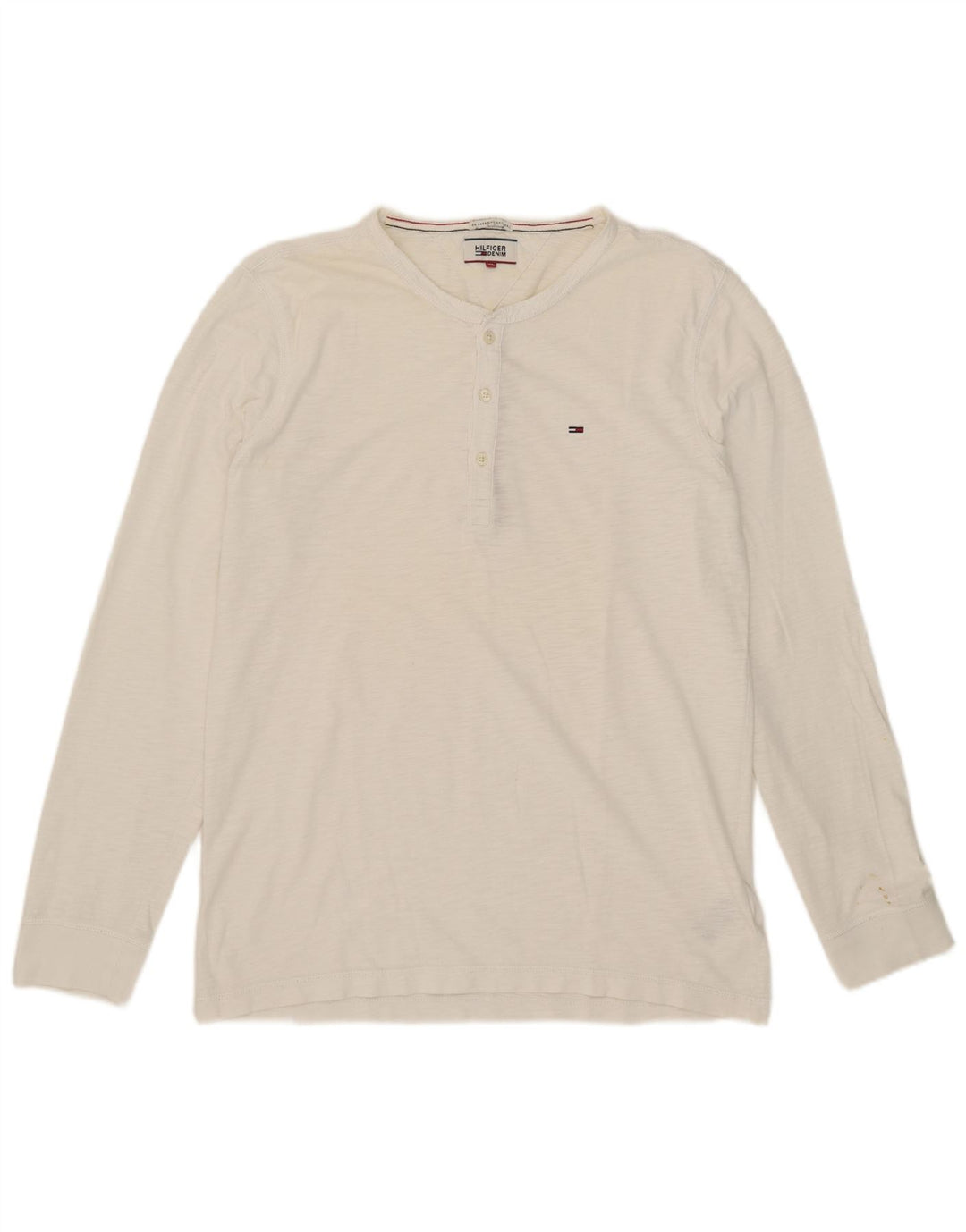 Tommy Hilfiger Uomo Top Manica Lunga XL Cotone Bianco