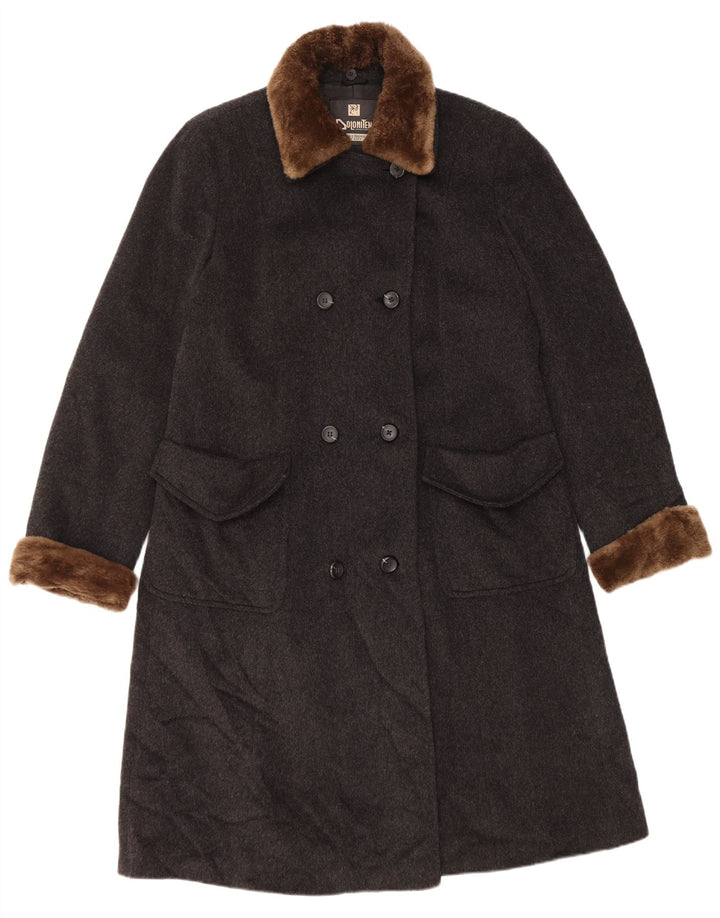 Cappotto Doppiopetto Donna Dolomiten IT 48 XL Grigio Lana Vergine