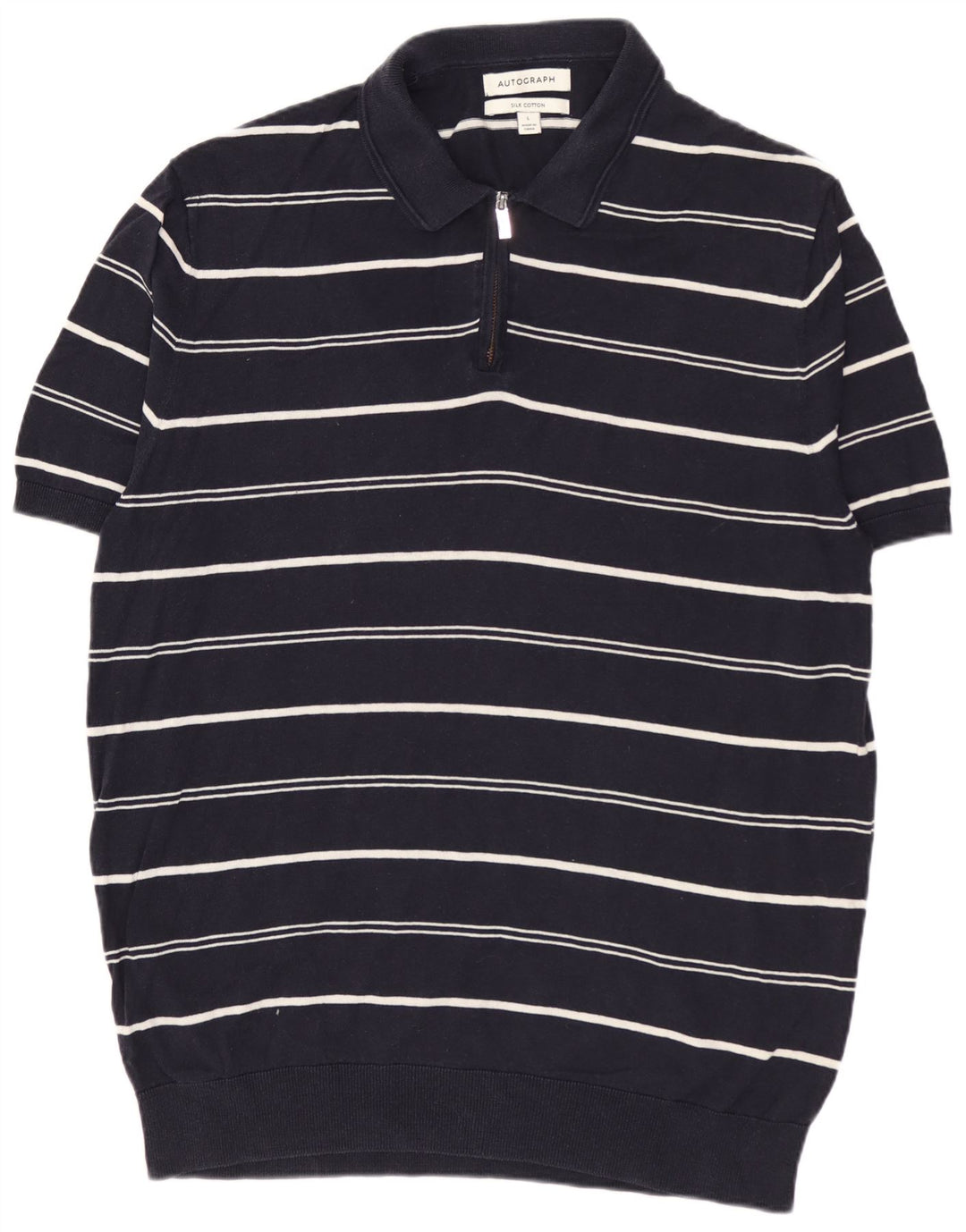 MARKS & SPENCER Maglione da uomo con collo alto autografo grande blu navy