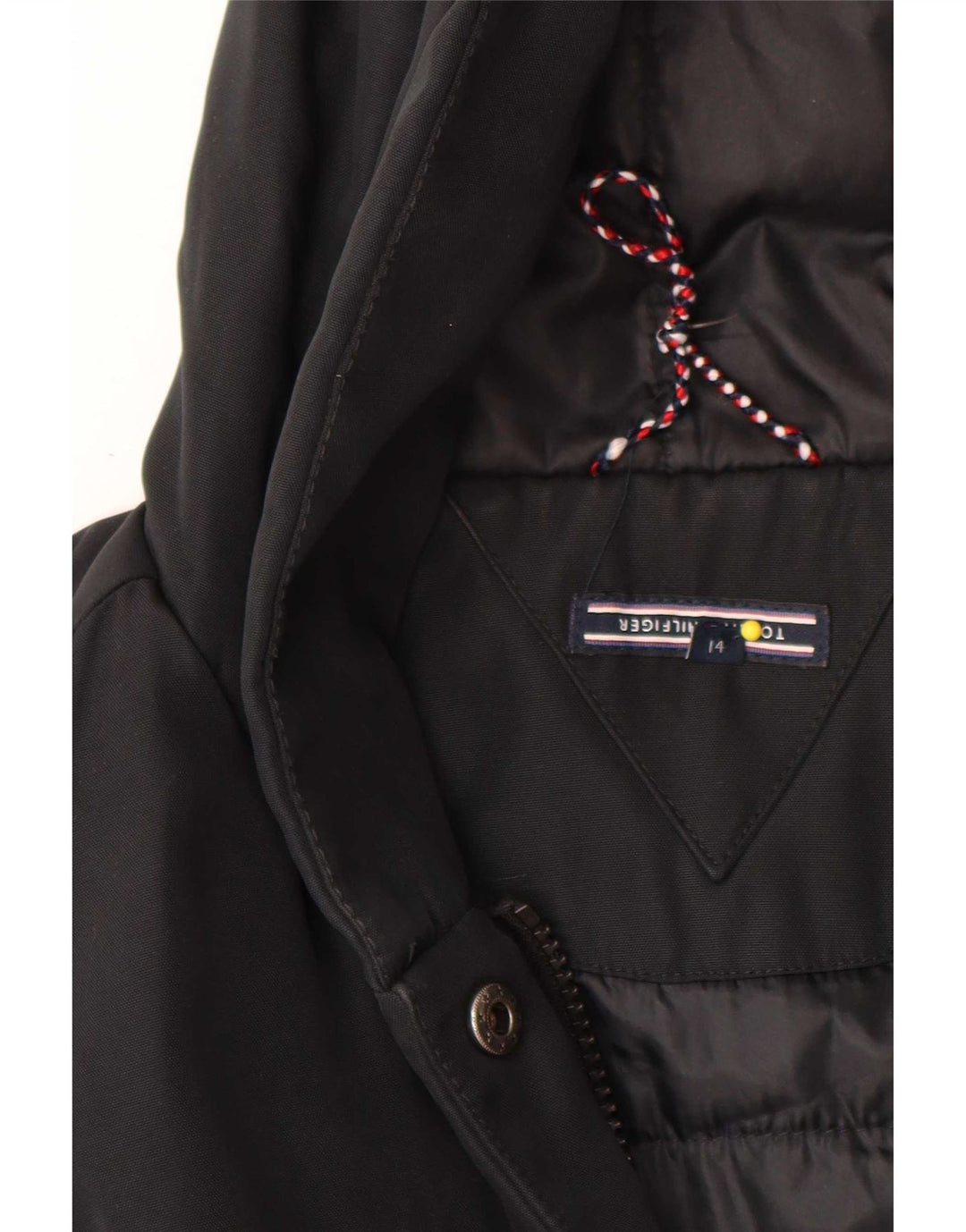 Giacca Parka con cappuccio per ragazze Tommy Hilfiger 13-14 anni in poliestere nero
