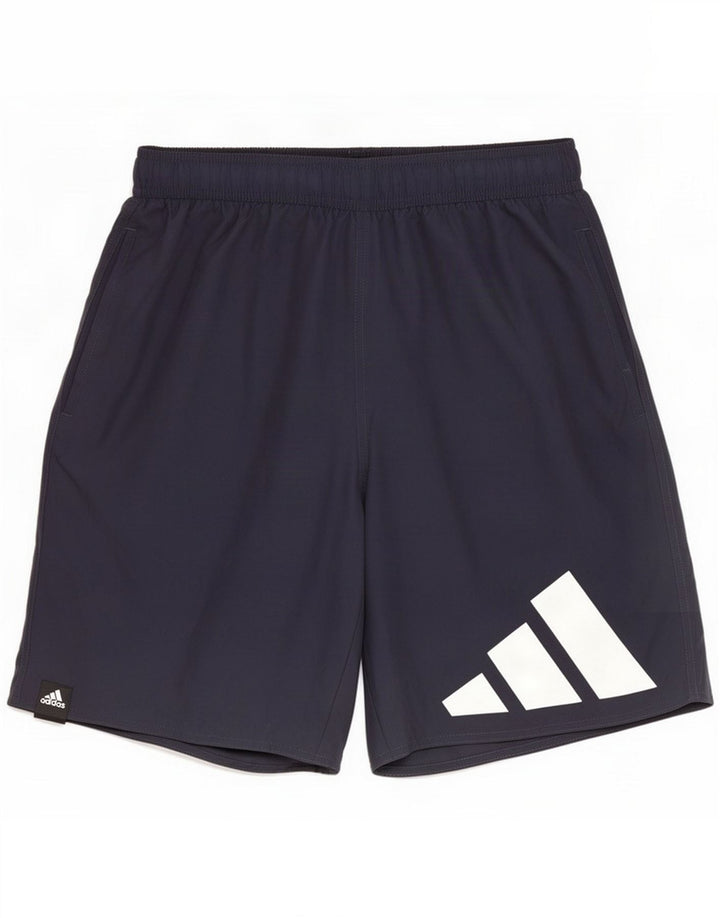 Adidas Pantaloncini sportivi grafici da uomo medio blu navy