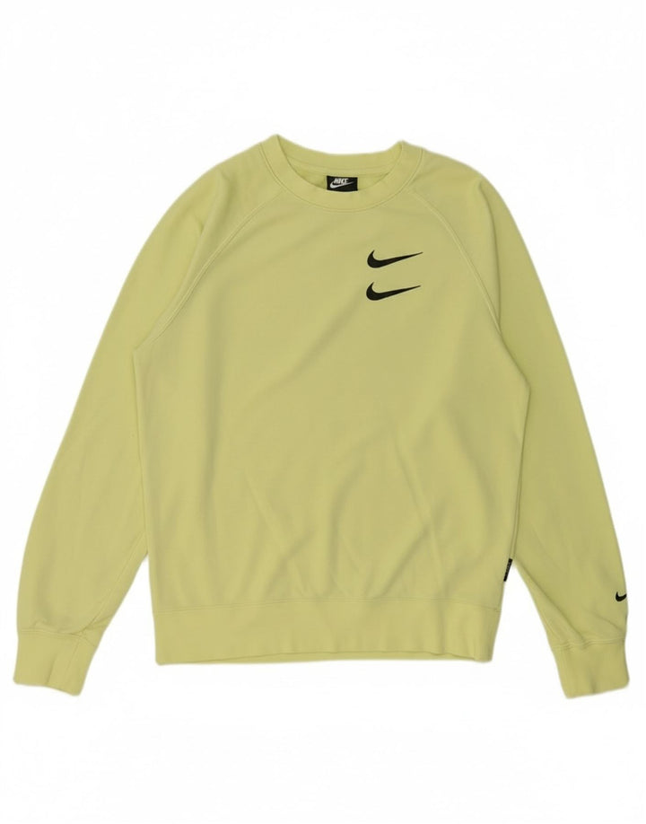 Felpa con grafica Nike da uomo, piccola, in cotone giallo