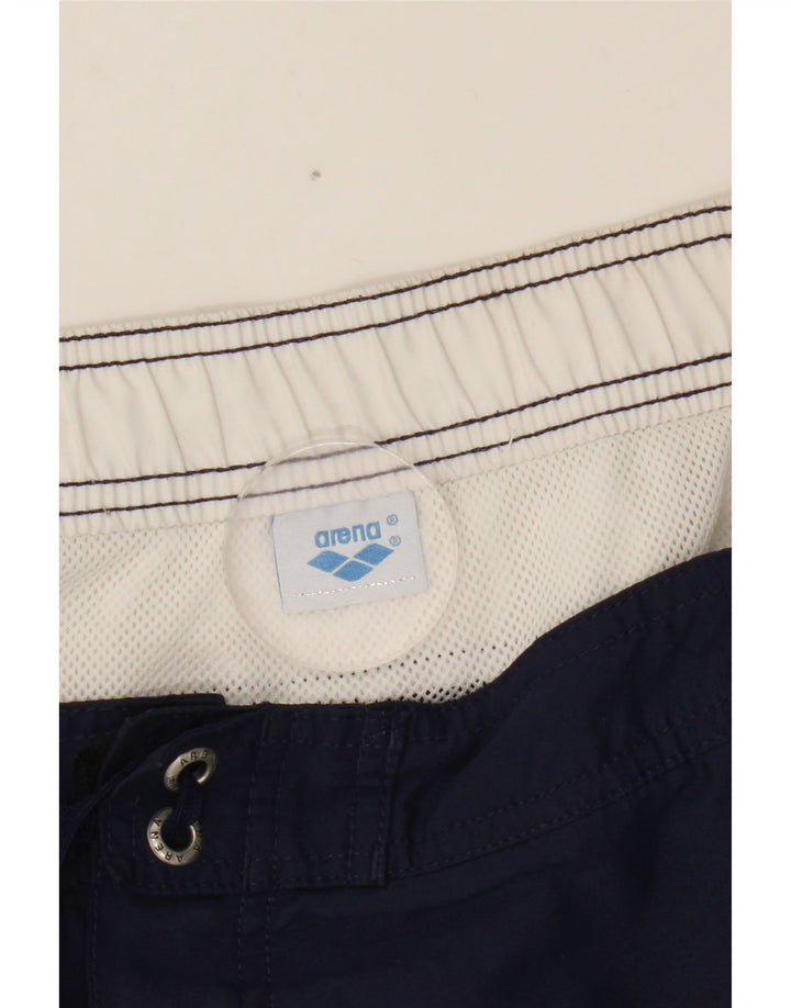 Pantaloncini da bagno grafici da uomo Arena colore blu navy medio