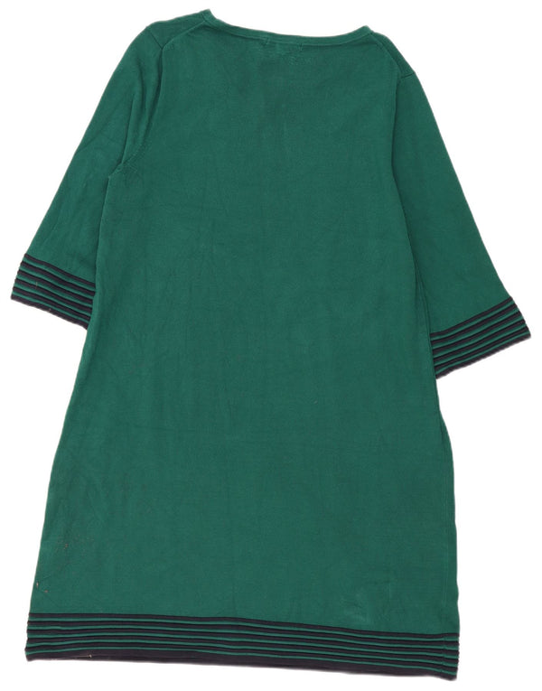 Abito maglione da donna con maniche a 3/4 Boden UK 22 3XL Verde a righe