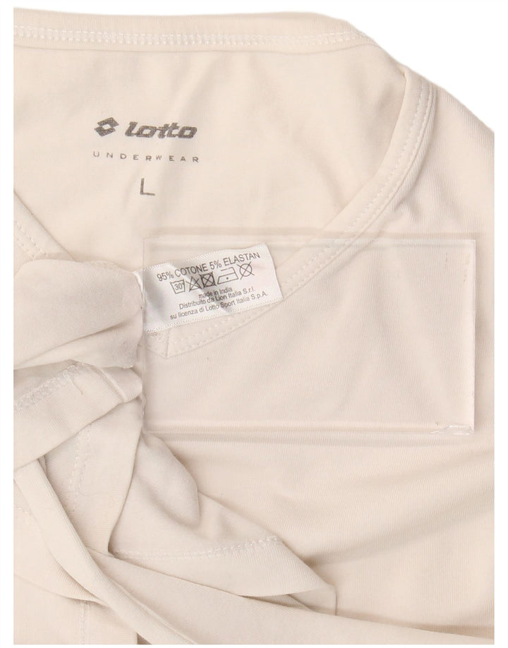 T-shirt da donna LOTTO Top UK 14 grande cotone bianco