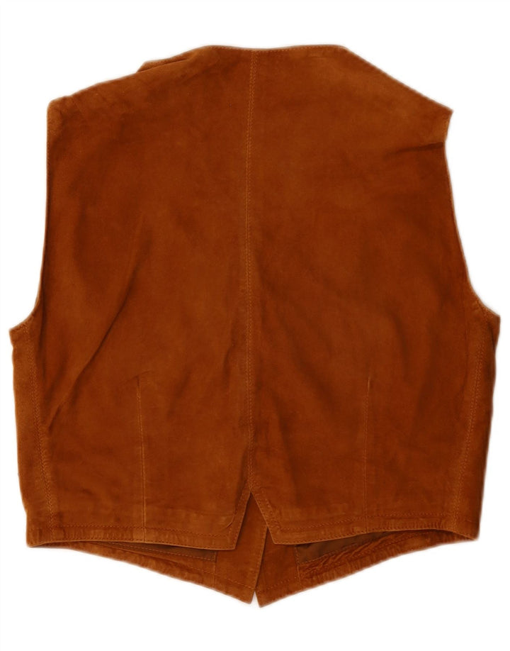 Gilet corto in pelle scamosciata da donna Save The Forest IT 44 Marrone medio