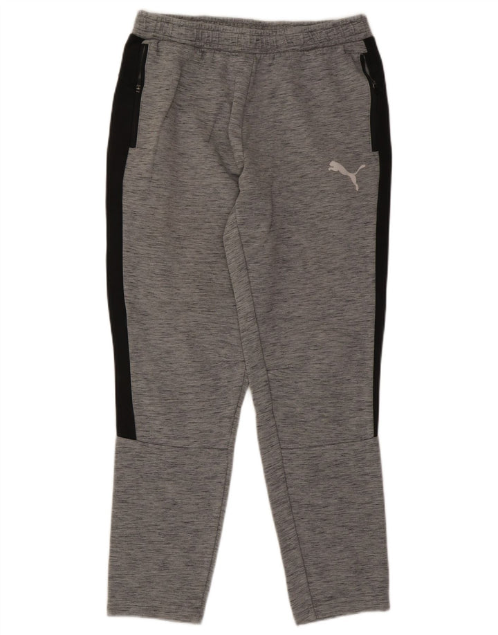 Pantaloni da tuta da uomo Puma in cotone color block grigio medio