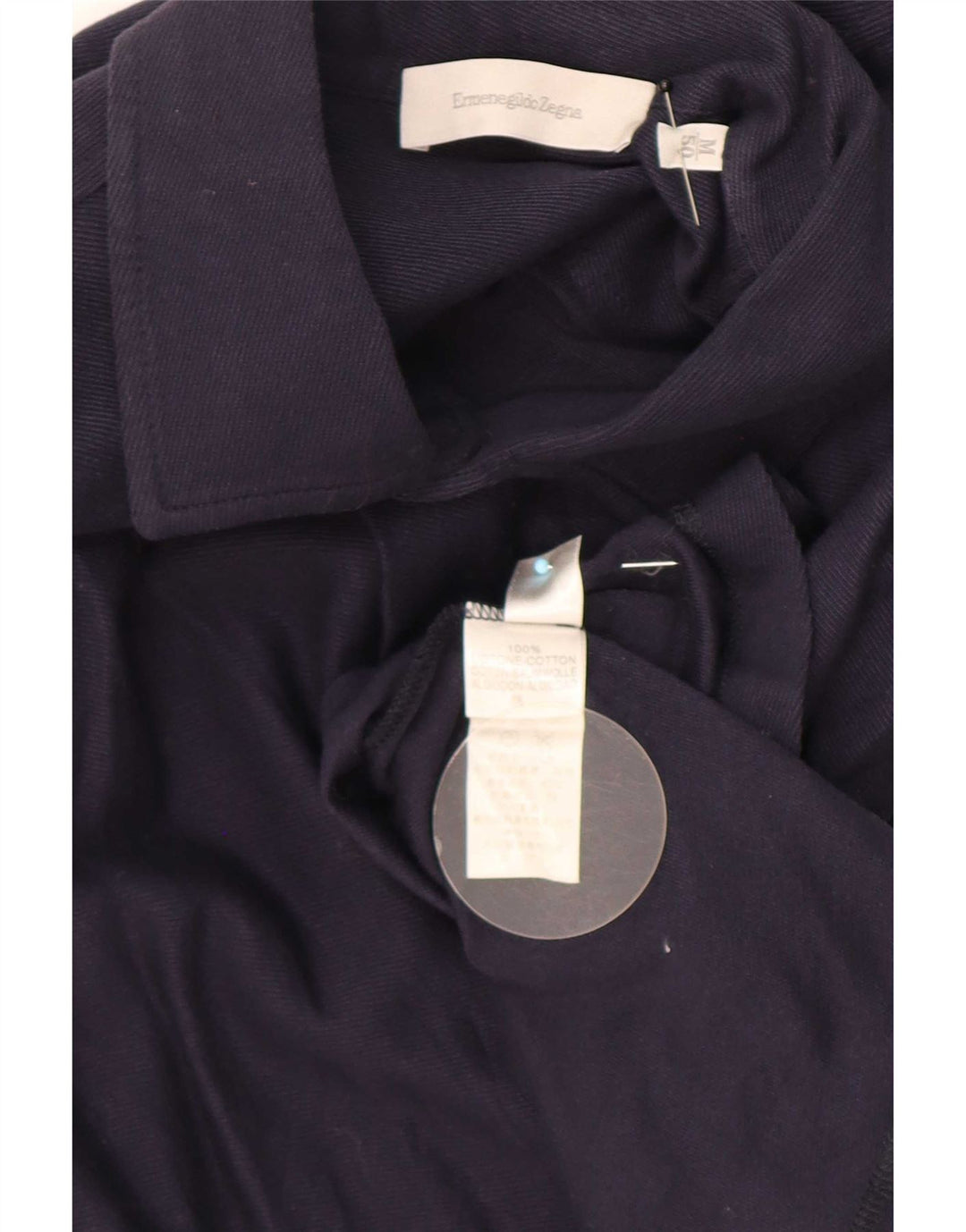 Camicia Uomo Ermenegildo Zegna IT 50 Medio Blu Navy Cotone