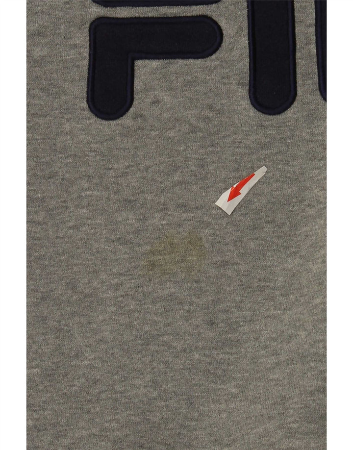 Felpa grafica da uomo Fila Jumper XL in cotone grigio