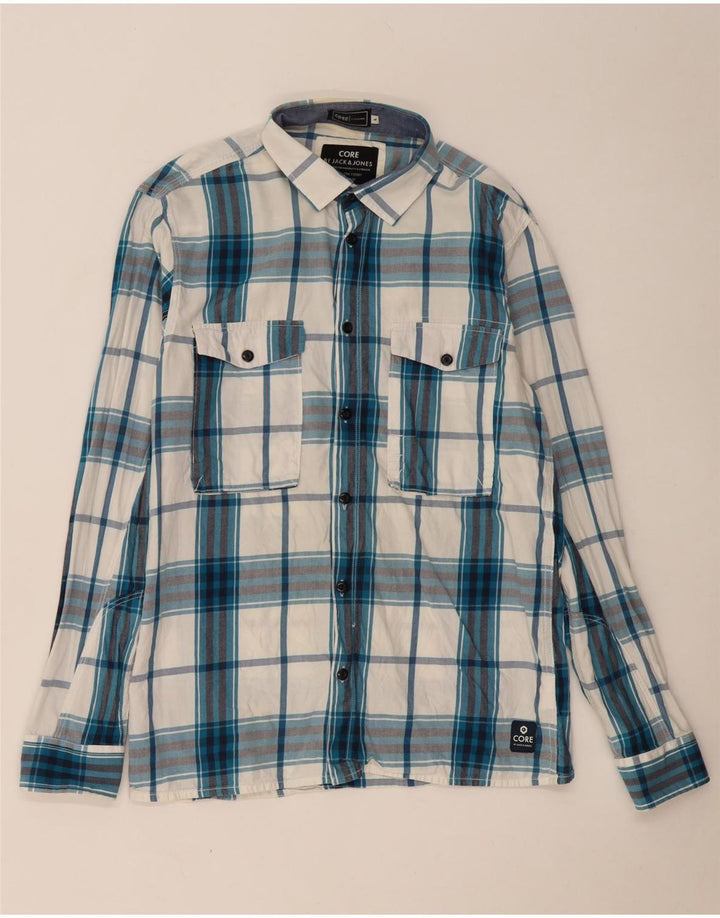 Camicia da uomo Jack & Jones in cotone a quadri grandi blu