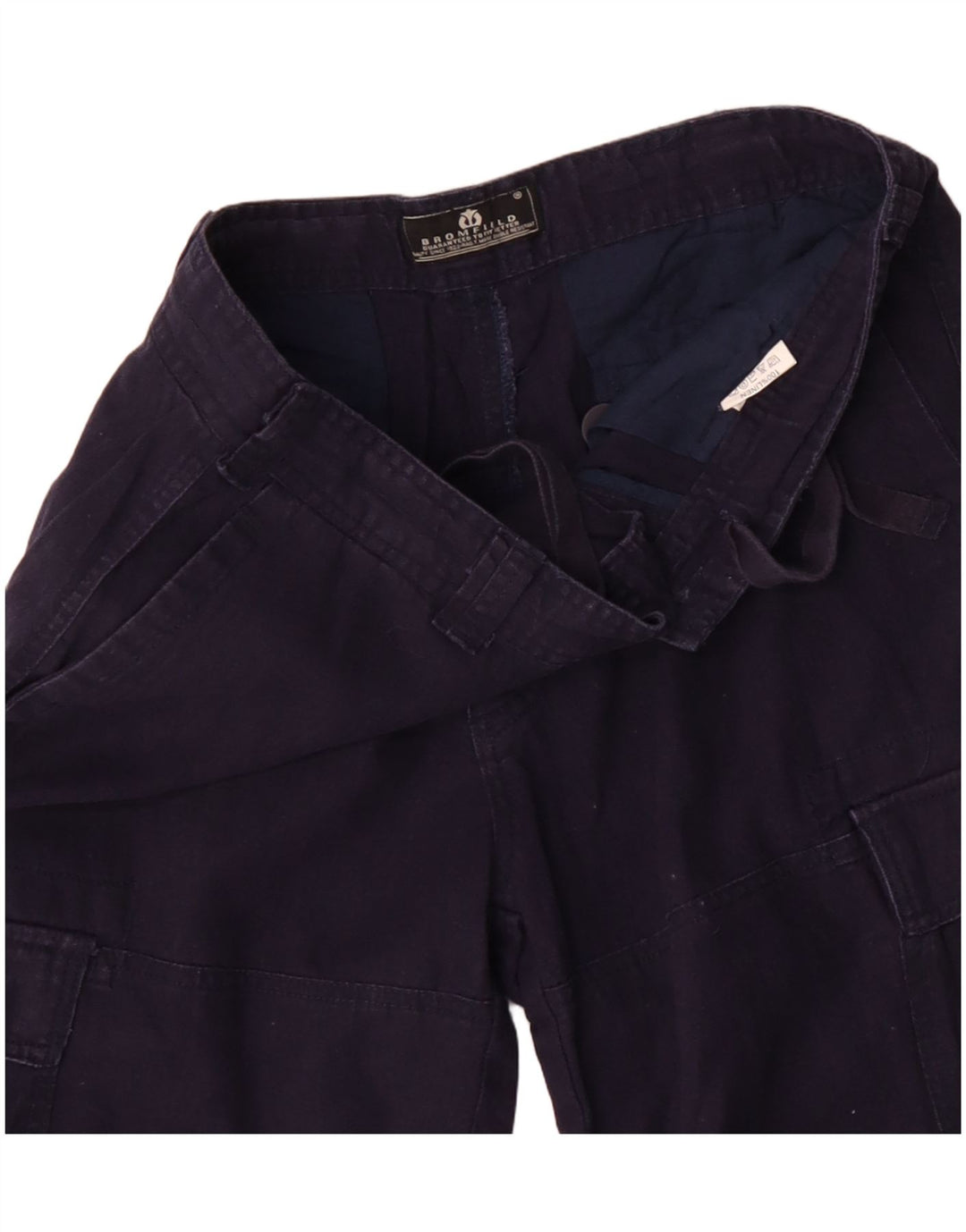 Pantaloncini cargo da uomo Bromfield W32 medio lino blu navy