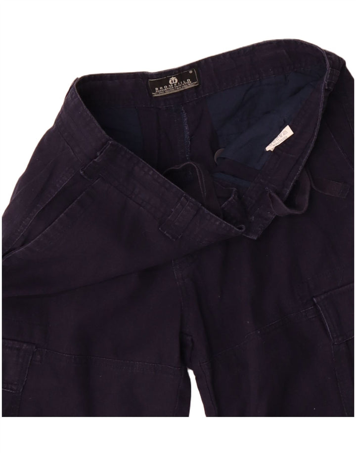 Pantaloncini cargo da uomo Bromfield W32 medio lino blu navy