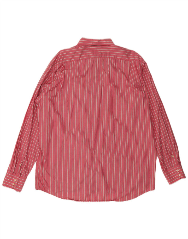 Camicia da uomo Lacoste taglia 45 XL cotone a righe rosa