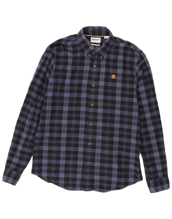 Camicia Timberland da uomo vestibilità regolare in cotone a quadri blu navy medio