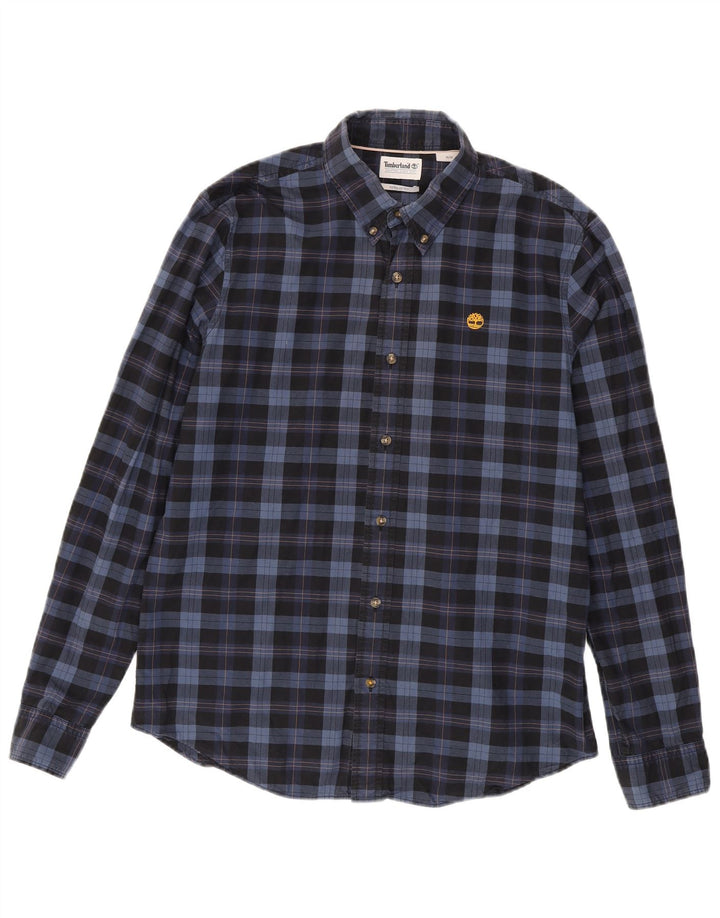 Camicia Timberland da uomo vestibilità regolare in cotone a quadri blu navy medio