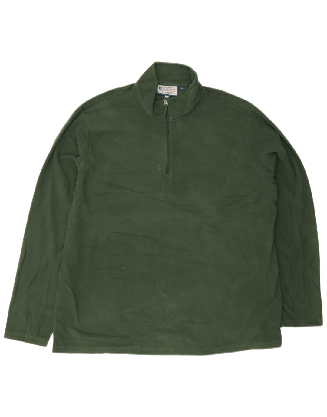 Maglione in pile da uomo con collo con zip Mountain Warehouse 2XL Poliestere verde