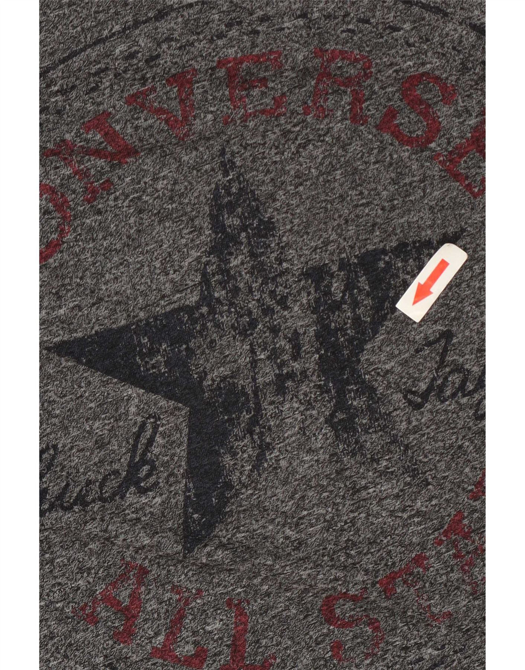 T-shirt grafica Converse da uomo Chuck Taylor Top in cotone chiazzato grigio piccolo