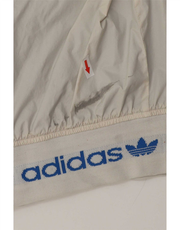 Giacca reversibile con cappuccio grafico da uomo Adidas UK 38 Medium White Colourblock