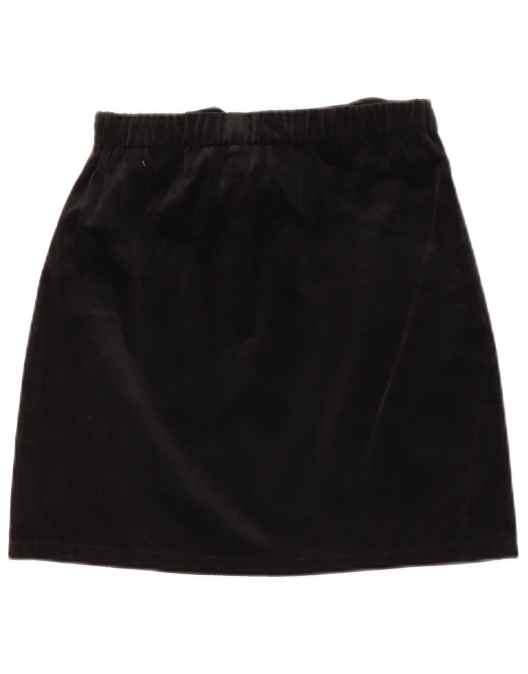 Minigonna vintage da donna in velluto W26 piccola nera