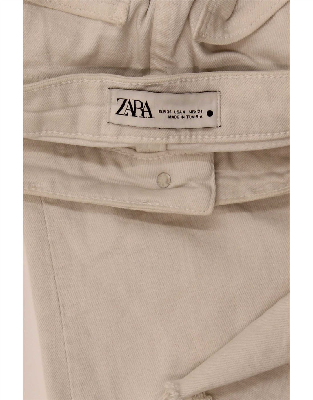Jeans Bootcut da donna Zara EU 36 XS W26 L28 Bianco sporco