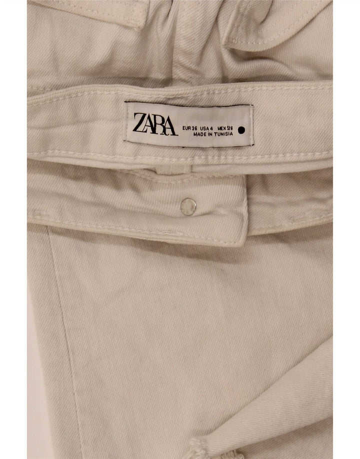 Jeans Bootcut da donna Zara EU 36 XS W26 L28 Bianco sporco