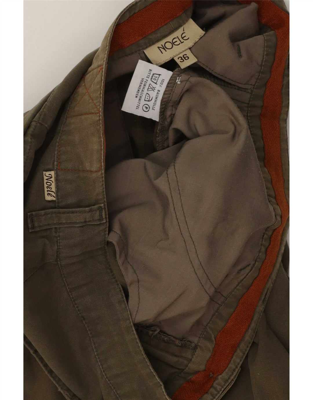 Gonna maxi cargo da donna vintage EU 36 piccola W28 cotone kaki