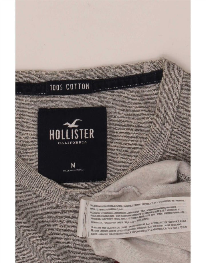 T-shirt grafica da uomo Hollister Top in cotone grigio medio