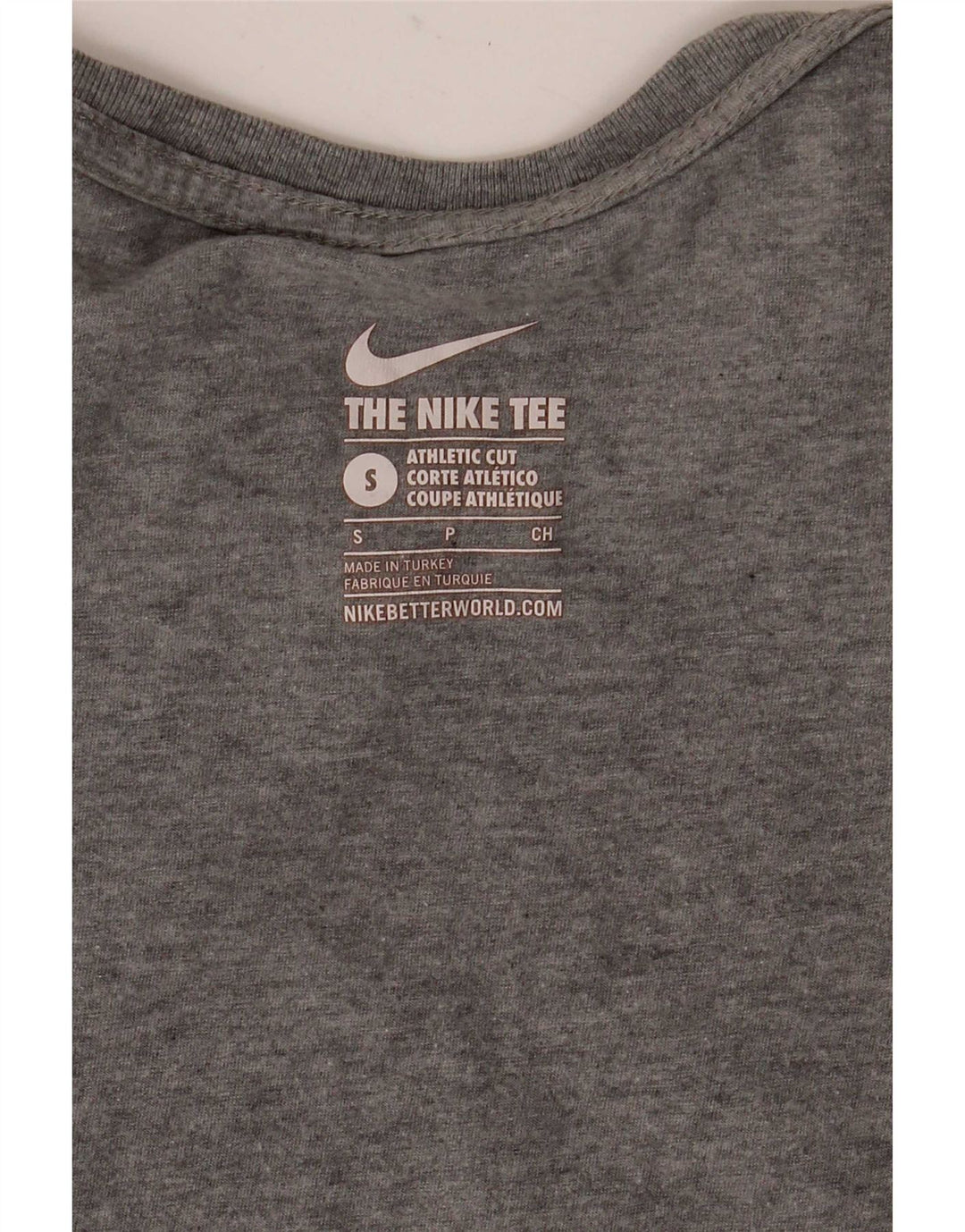 T-shirt grafica Nike da uomo con taglio atletico, piccola, grigia chiazzata