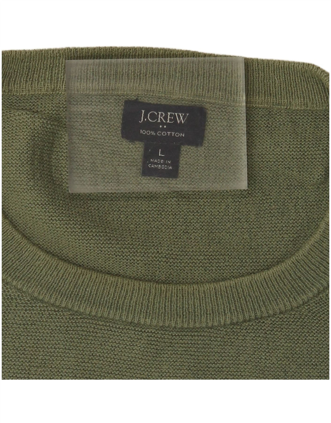 J. Crew Maglione girocollo da uomo in cotone verde grande