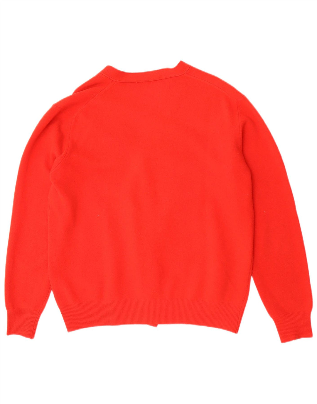 Maglione cardigan vintage da donna IT 54 3XL Rosso