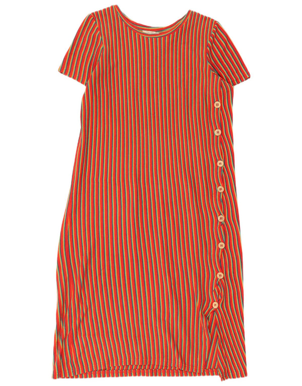 Abito a trapezio Trafaluc da donna Zara UK 14 Cotone a righe rosse medie