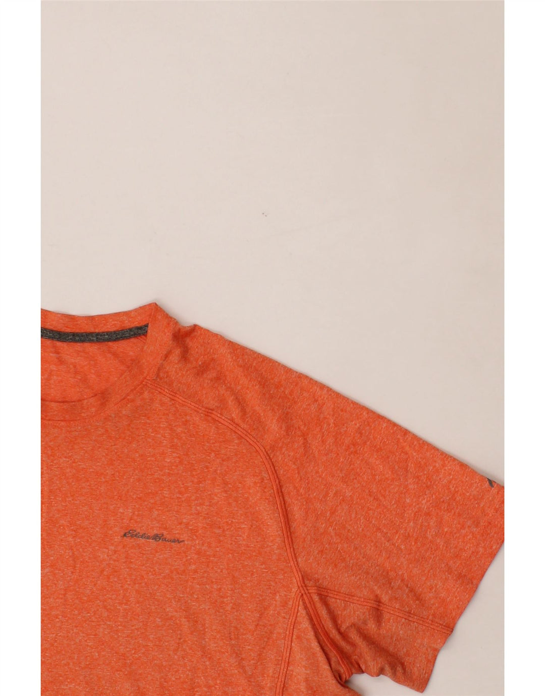 EDDIE BAUER Mens T-Shirt Top XL Orange Polyester Vintage Eddie Bauer and Second-Hand Eddie Bauer from Messina Hembry 