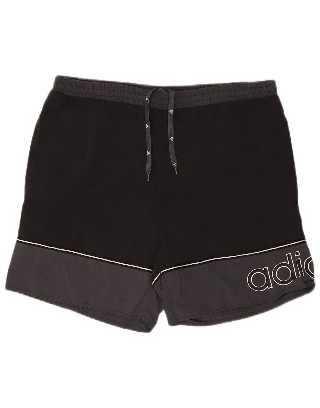 ADIDAS Mens Graphic Sport Shorts Medium Black Colourblock Polyamide