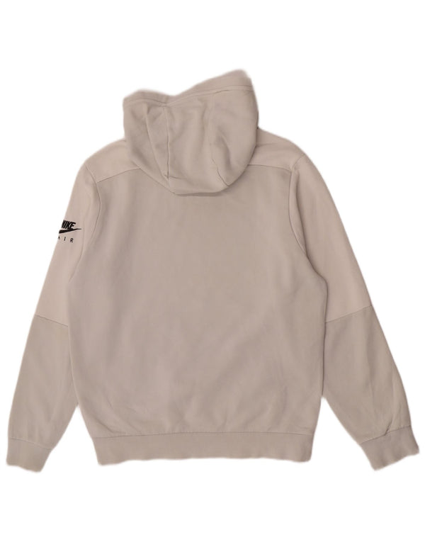 Felpa con cappuccio grafica da uomo Nike Small in cotone color block grigio