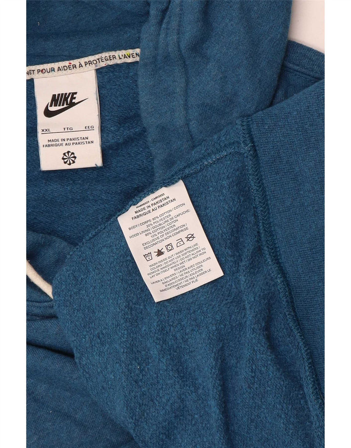 Felpa con cappuccio da uomo Nike 2XL cotone blu