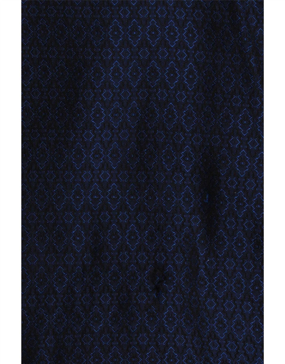 Cappotto doppiopetto vintage da donna UK 16 grande blu navy geometrico