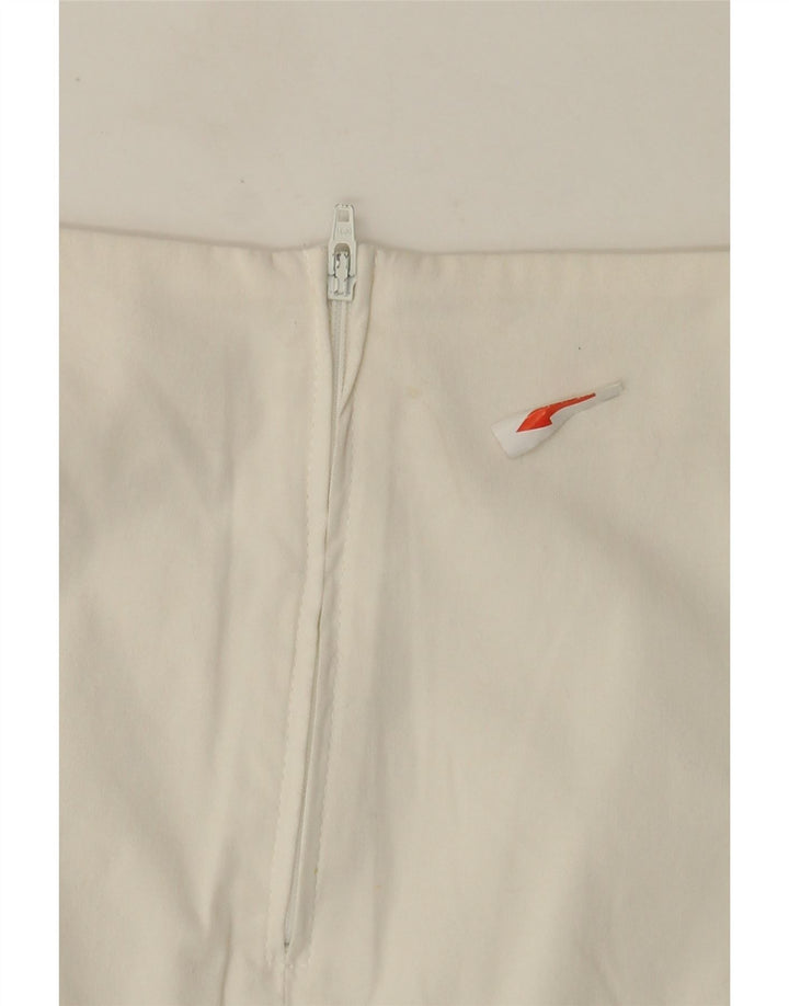Gonna a trapezio da donna Benetton IT 42 media W28 cotone bianco